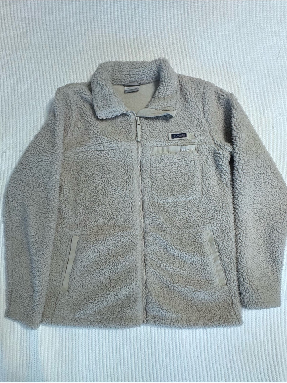 Columbia Women Taupe Sherpa Fleece Jacket